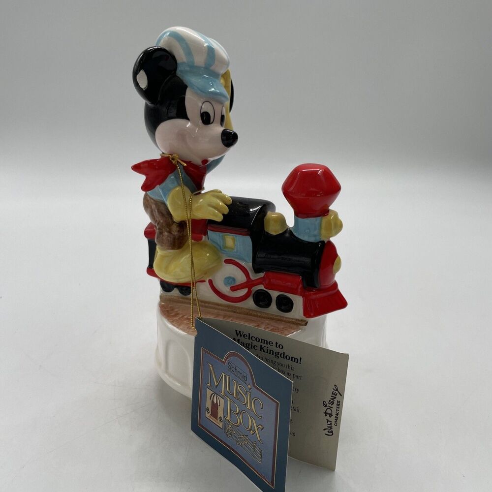 Schmid Music Box - Mickey Mouse Turns & Plays I’ve been working on the railroad